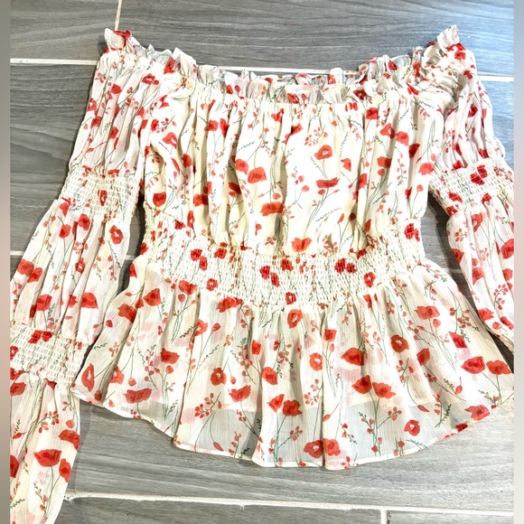Endless Rose Floral Blouse in Red and Cream - Picture 1 of 4